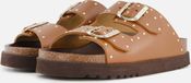 Scholl Beatriz Studs Sandalen cognac Leer - Dames - Maat 41