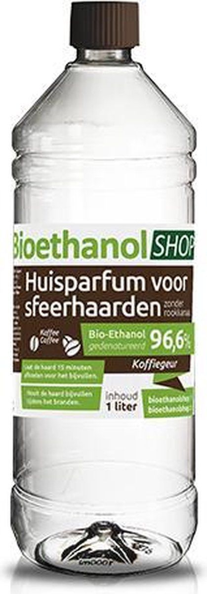 kieselgreen 1 Liter bioethanol Koffiegeur 96,6% huisparfum bio ethanol