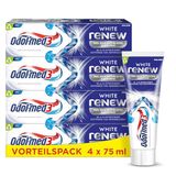 Tandpasta Odol-med3 White ReNEW Tandpasta, tot 3x effectiever verwijderen van verkleuringen*, vorming van een beschermend schild voor langdurige witte tanden ***, 4 x 75 ml
