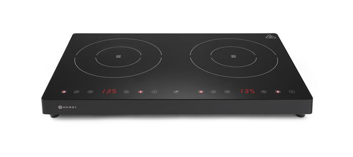 Hendi Dubbele Inductiekookplaat 3500W Black Line - 608x370x(H)61cm