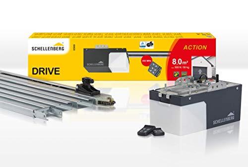 Schellenberg 60920 garagedeuropener Drive Action met 2X 433 MHz afstandbedieningen, max. deuroppervlakte 8 m², 500 N trekkracht