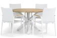 Lifestyle Garden Furniture Lifestyle Lifestyle Brandon/Wellington 120 cm rond dining tuinset 5-delig
