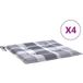 Maison Exclusive - Coussin de chaise de jardin lot de 4 carreaux gris 50x50x3 cm