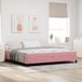 Maison Exclusive - Lit boxspring avec matelas, rose, 200 x 200 cm, rembourré