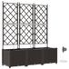 vidaXL Plantenbak - 3 stuks - Bruin - 120 x 40 x 142 cm - Staal