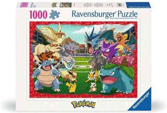 Erwachsenenpuzzle Ravensburger Pokémon legpuzzel 1000 stukjes - cartoon puzzel voor volwassenen