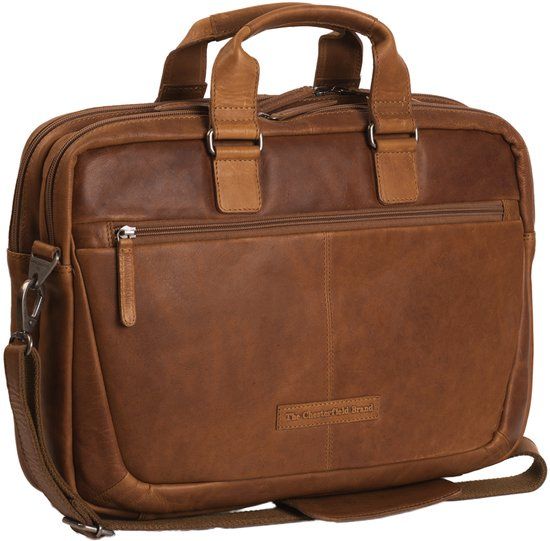 Chesterfield The Chesterfield Brand Seth Leren Laptoptas 15 inch - Cognac