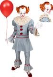 FUNIDELIA Kostuum Pennywise met pruik voor mannen - IT Chapter Two - Maat: XL