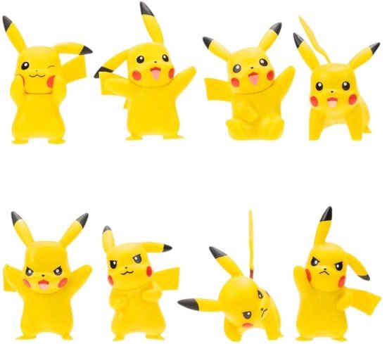 Jazwares Pokémon Battle Feature Vinyl Figures 8 Pack Pikachu