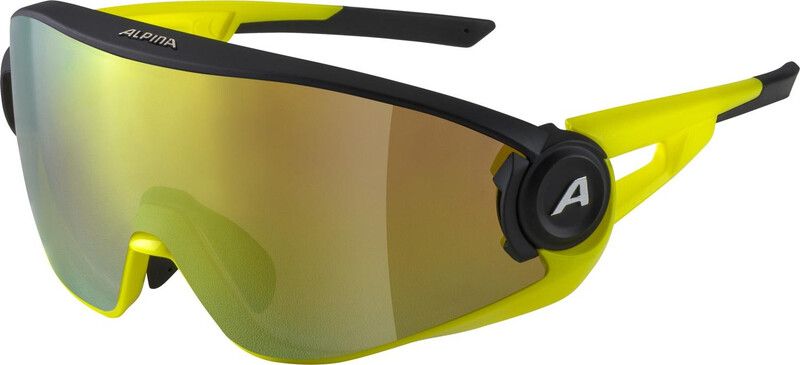 Alpina 5W1NG Q+CM Glasses - black matt/neon yellow