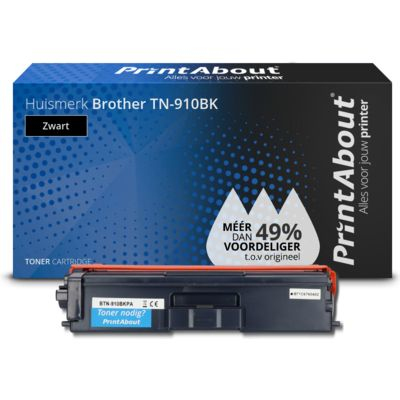 PrintAbout Huismerk Brother TN-910BK Toner Zwart Extra hoge capaciteit