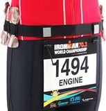 Semsen ceinture de numéro pour triathlon avec 6 anneaux - Ceinture de course pour marathon et cyclisme