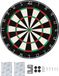 Latios Dartbord - Sisalvezel - 45 cm Officieel Formaat - Nietjesvrije Bullseye - Draadframe - Draaibare Nummerring