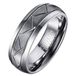 Mendes Wolfraam heren ring Diagonale Groeven-20mm