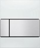 TECE Urinoir Bedieningsplaat Square Glas Wit 10,4x12,4 cm (met RVS toetsen)