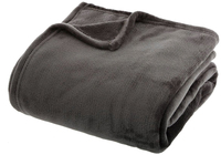 Donkergrijze Plaid - 180x230 cm - Effen Flanel Fleece Deken - 1 Stuk
