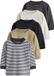 Next - Jongens - Set van 5 T-shirts met lange mouwen - Zwart