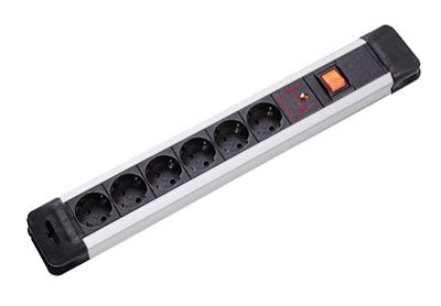 Bachmann Surge protector 330,105 - 2m - Zwart, Zilver