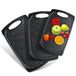 Romon Snijplanken van kunststof, 3 stuks, antislip handgrepen, vaatwasmachinebestendig, professionele snijplank voor keuken, camping, S/M/L