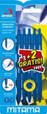 Mitama Penna Scatto Speed 3 Blauw ABS Comfort 1.0mm Medium 5 Stuks