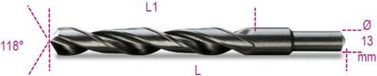 Beta Spiraalboren, korte uitvoering, schacht gereduceerd tot 13 mm HSS gewalst 410A 15,50