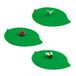 Lurch Mein Deckel Garten 210304, set van 3 glazen afdekkingen van premium platina-siliconen, 10,5 x 12,5 cm, groen