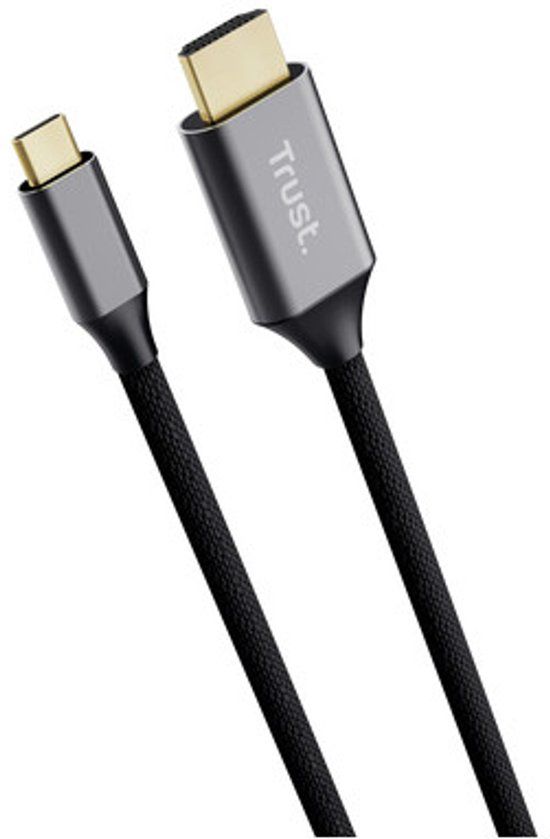 Trust 25630 Tussenstuk voor kabels USB-C HDMI Zwart, Zilver