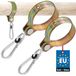KOTARBAU® 2 Stuks Schommelhaak met Karabijnhaak, Verzinkt Staal, ⌀ 100 mm, Goud