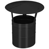 KOTARBAU® Schoorsteenkap - Verzinkt Staal en Poedergecoat Staal - ø 200 mm - Zwart