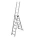 Hailo HobbyStep Échelle transformable 3 plans 3x7 échelons 5m10 en aluminium