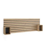 Skraut Home Hoofdeinde met nachtkastjes, 214 x 70 x 3, bed 120, 135, 140, 150, 160 cm, wandpanelen, moderne stijl, eiken