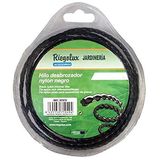 Riegolux 107679 grastrimmer, nylon, helicoidal, zwart, 4 mm x 15 m