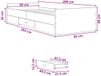 vidaXL Bedombouw met opbergruimte met lade oud hout 80 x 200 cm bewerkt hout