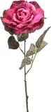 Emerald Roos Pascal Kunstbloem - Fuchsia Roze - 65 cm