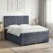 vidaXL Boxspringbed met matras Donkergrijs 180 x 200 cm Fluweel
