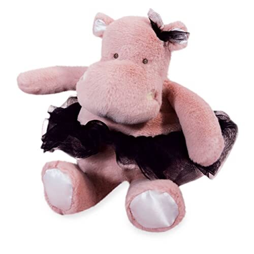 Histoire d'ours - Knuffeldier nijlpaard – nijlpaard tutu – roze – 22 cm – HIPPO – HO3172