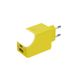 Adapter Xoopar Adapter met Dubbele Poorten Snelladen 65W - USB- en USB-C-poort - Ideaal voor het Opladen van Telefoons, Tablets en Computers - Met Aan/Uit Touch-lampje - Xoopar ICE-G Geel