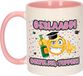 Bellatio Decorations Geslaagd cadeau mok - roze - Geslaagd! Geweldig, Topper! - Ca. 300 ml
