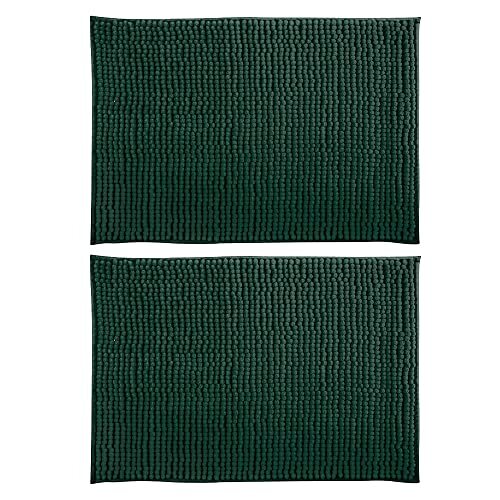 MSV Set van 2 badmatten, antislip, groen, 60 x 90 cm