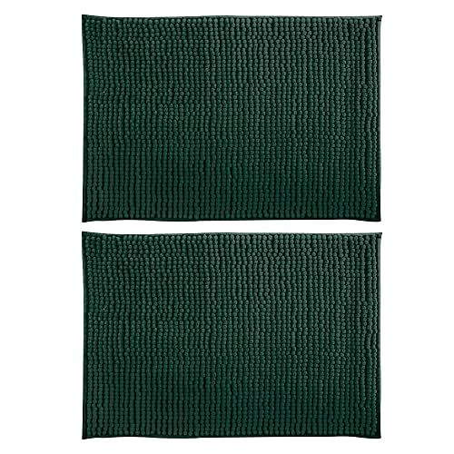 MSV Set van 2 badmatten - antislip - groen - 60 x 90 cm
