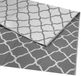 LifeGoods Tapis d'extérieur - 120x180CM - Tapis de sol - Tapis de jardin - Réversible - Sac de transport inclus - Avec motif - Gris/Blanc