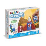 CARIOCA Modelight Maxi Aliens | Ultra lichte boetseerklei voor kinderen, maxi-box, zacht en elastisch, 5 jaar en +, 12 verschillende kleuren, modelleergereedschap en tutorials inclusief, 180 g