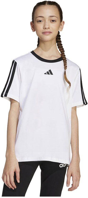Adidas Essentials T-shirt Korte Mouwen Wit 14-15 Jaar Unisex Katoen