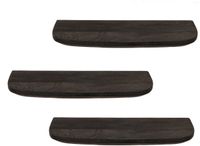 StarFurn Wandplank Gusta - Zwart Hout - Set van 3 - 60x20x15cm