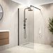 Mirlux Aris Inloopdouche – Luxe Douchewand van 8 mm Veiligheidsglas met Nano Coating – Transparant Glas – Zwart Aluminium Frame – 90×200 cm