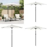 vidaXL Parasol met stalen paal 268x268x226 cm wit
