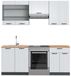 Vicco Fame-Line Unité de cuisine complète – 200 cm, WB Chêne Rustique blanc/anthracite