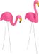 Merkloos / Sans marque Relaxdays 12 x Tuinsteker Flamingo