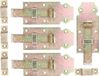 Deltafix Schuifslot/Hangslotschuif - 4x - 10 x 4.5cm - Geel Verzinkt Staal - Deur - Schutting - Hek