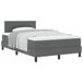 vidaXL Boxspring bed met hoofdeinde Donkergrijs 120 x 190 cm Stof